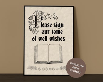 DIGITAL FILE Dungeons and Dragons Wedding Guestbook Sign