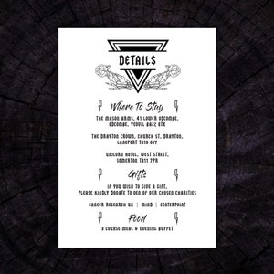 DIGITAL FILE Wedding Invitation Set Until Death Gothic Rock n Roll Invites image 4