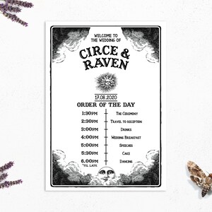 DIGITAL FILE Ouija Board Wedding Program / Order of the Day image 2