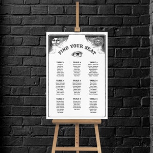 DIGITAL FILE Wedding Table Plan Sign / Poster Ouija Board image 2