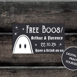 DIGITALE DATEI Seelenverwandte - Free Boos - Personalisierte Hochzeit Getränke Token