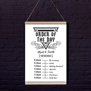 DIGITAL FILE Wedding Order of the Day Sign / Poster Until Death Rock n Roll image 2