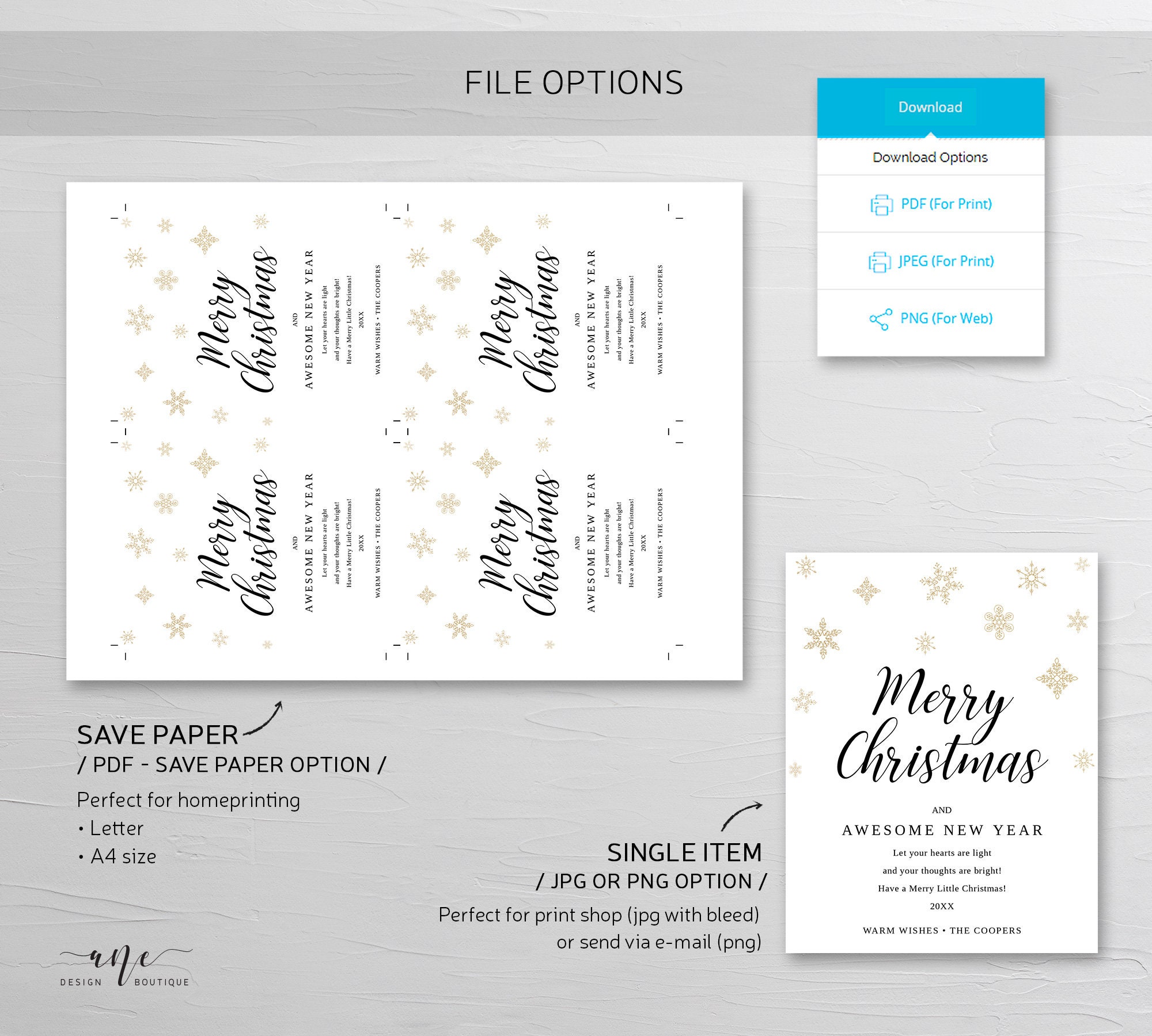 Merry Christmas Wine Label Template Christmas Gift for | Etsy
