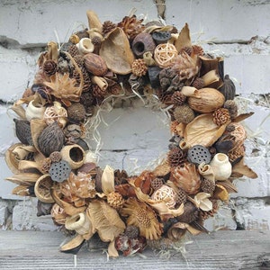 Natural Wreath For Front Door, Handmade Wreath, Rustic Natural Wreath, Autumn  Wreath, Autumn Decor, Front Door Wreath, Christmas Gift