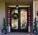 2 Pack - Happy Holidays & Merry Xmas Red Buffalo Plaid Banners / Porch Signs - Christmas Decorations for Outdoor or Indoor 