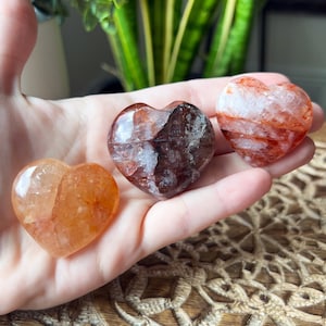 Hematoid/Fire Quartz Crystal Heart
