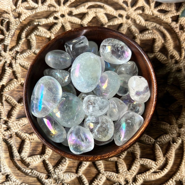 Angel Aura Quartz Tumbled Crystal Stone