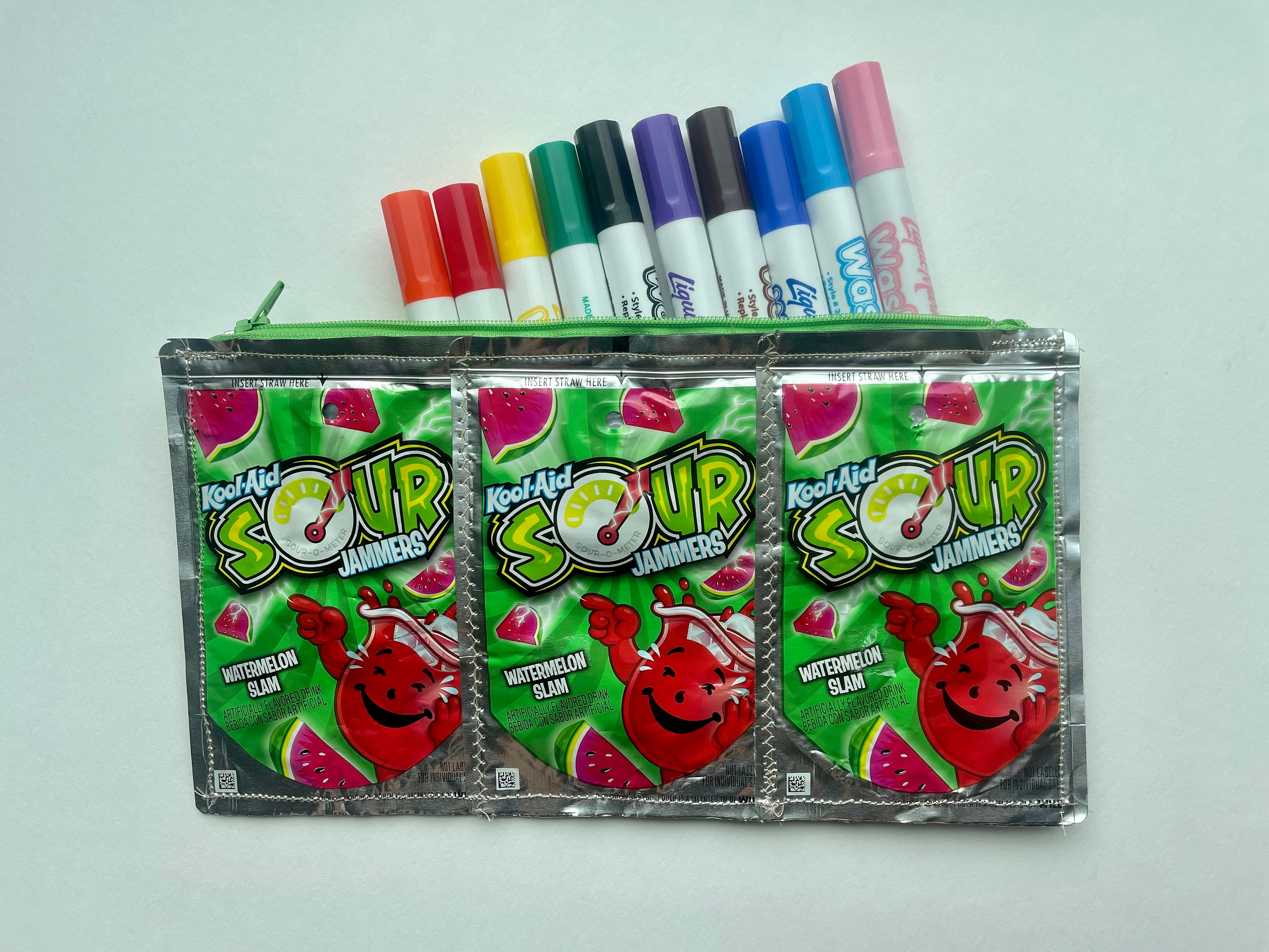 Recycled Kool Aid Sour Jammers Drink Pouch Pencil Case Make Etsy