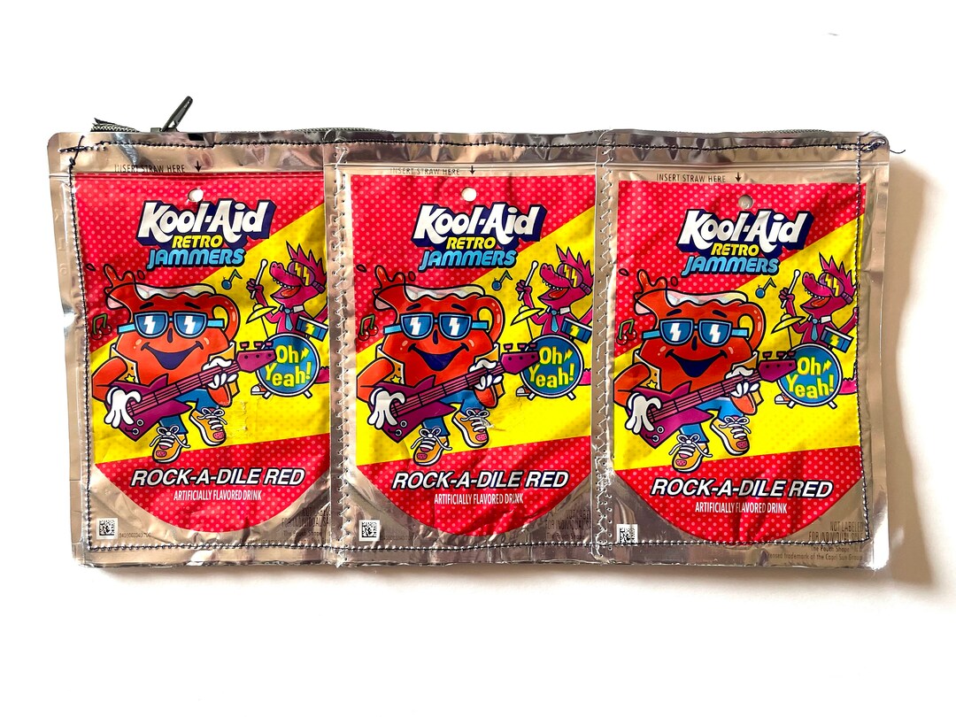 Retro Kool Aid Rockadile Red, Kool Aid Jammers Drink Pouch Pencil Case
