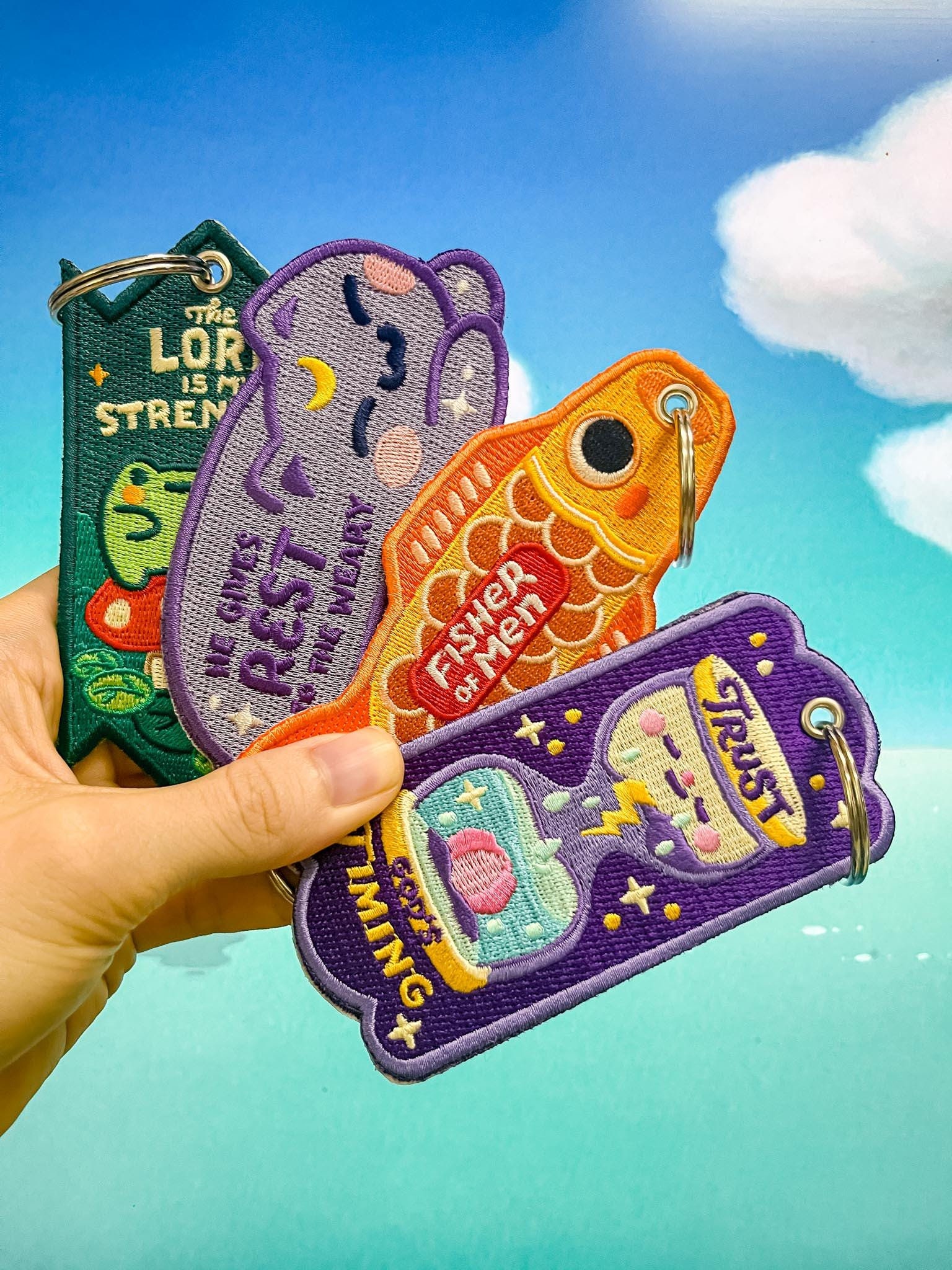 Blessing Tags Series 2: Follow in Faith! Embroidered Cute Kawaii Christian Jet Tags