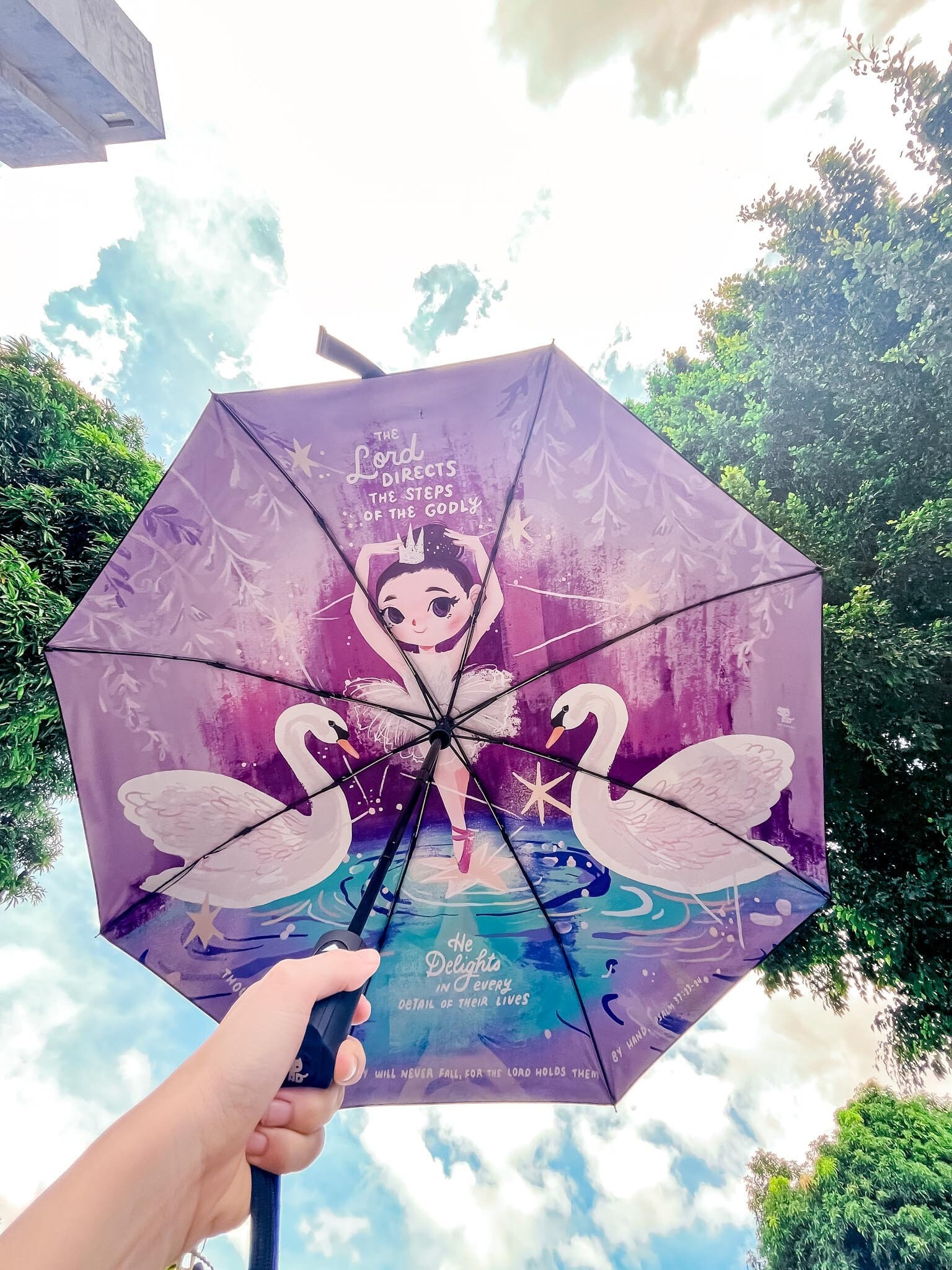 Lord directs the steps of the Godly (Purple) {Umbrella} Lord directs the steps of the Godly (Purple) {Umbrella}