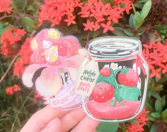 Berries and Blooms: Growing in Christ Clear Sticker Set