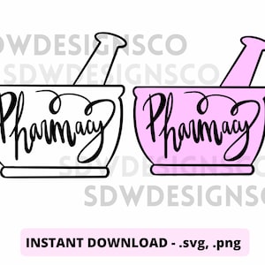 Pharmacy Pestle - INSTANT download .SVG & .PNG
