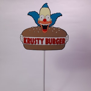 Simpsons - Krusty Burger Sign, The Simpsons, 3D Model, Scale Model, Home Decor, Diorama