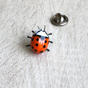 Good Luck Marienkäfer Anstecker, Miniatur Insekten Brosche Bild 4