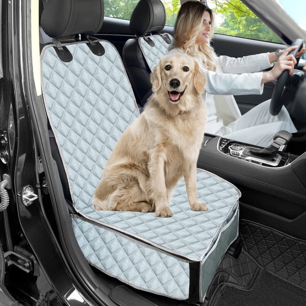 Bark Lover Dog Car Seat Cover, Durable Waterproof Seat Protector, Scratch and Nonslip Seat Cover for Front & Back Seat for Dogs Kids,