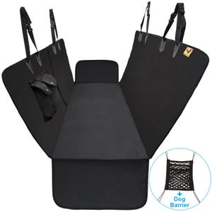 Bark Lover Deluxe Dog Seat Cover for Back Seat-More Durable Waterproof Backseat Protector, Hammock Cover for Dogs Kids