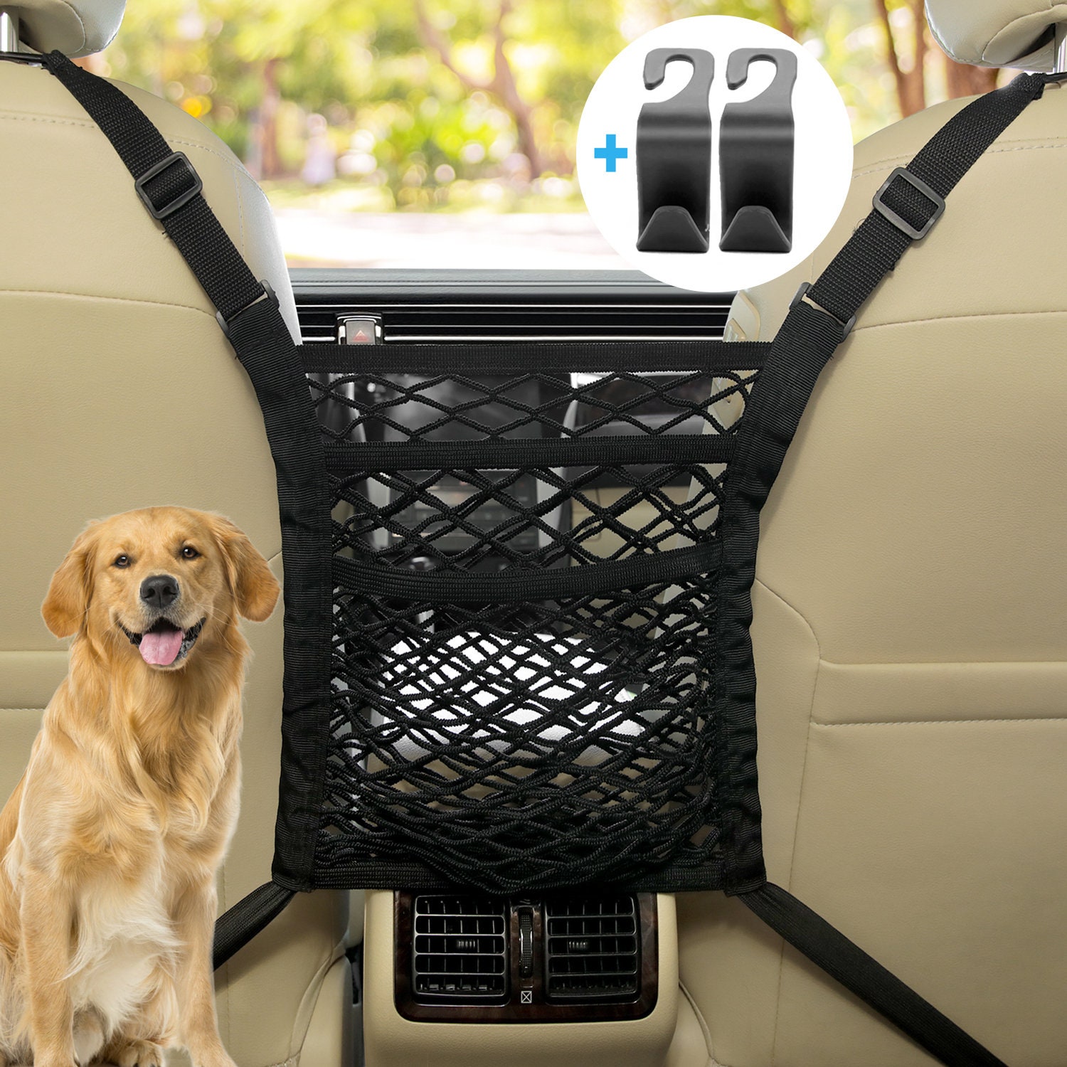 Bark Lover Car Handbag Holder, Seat Back Organizer, Barrier of Backseat Pet  Kids, Purse Storage & Pocket, Car Accessories 