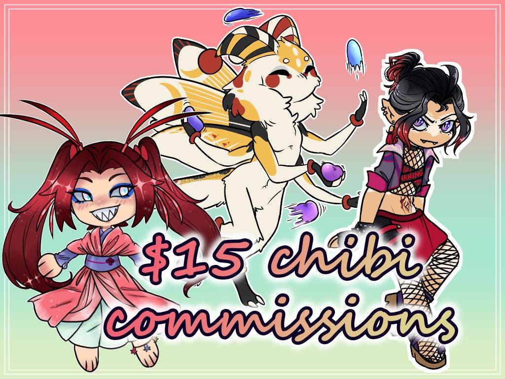 SPECIAL CHIBI ART - custom anime art commissions!