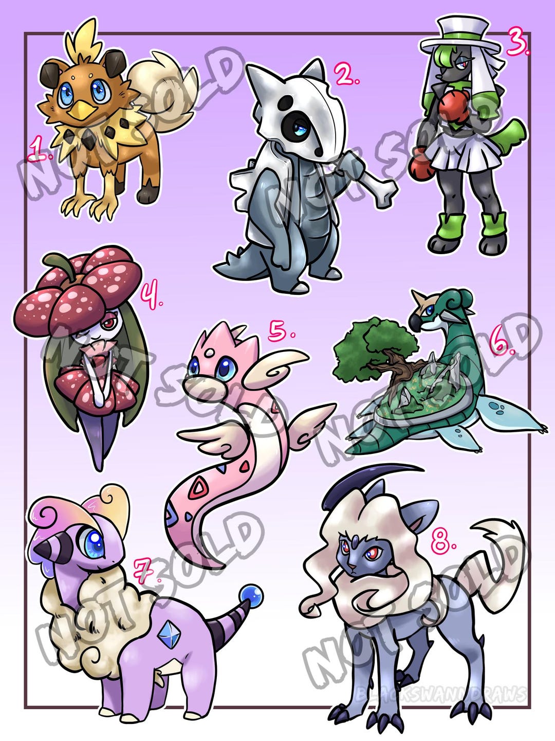 FAKEMON ADOPTABLES - Fusion Batch 2 - Fursona Design Adopts - Etsy