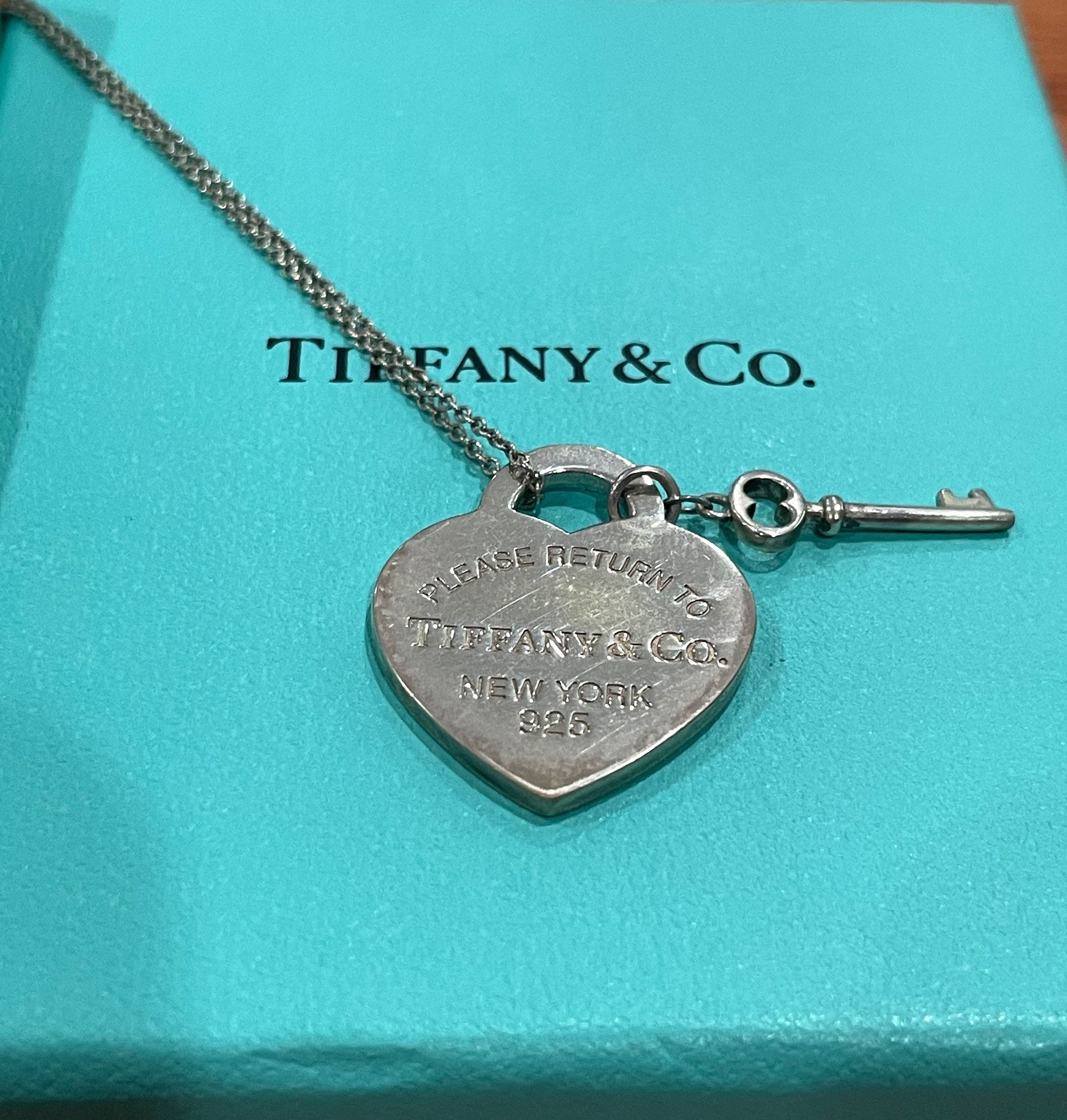 Authentic Tiffany and co Pendant Heart Keys pendant 16 Etsy
