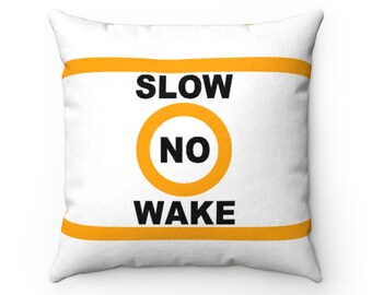 No Wake Faux Suede Square Pillow