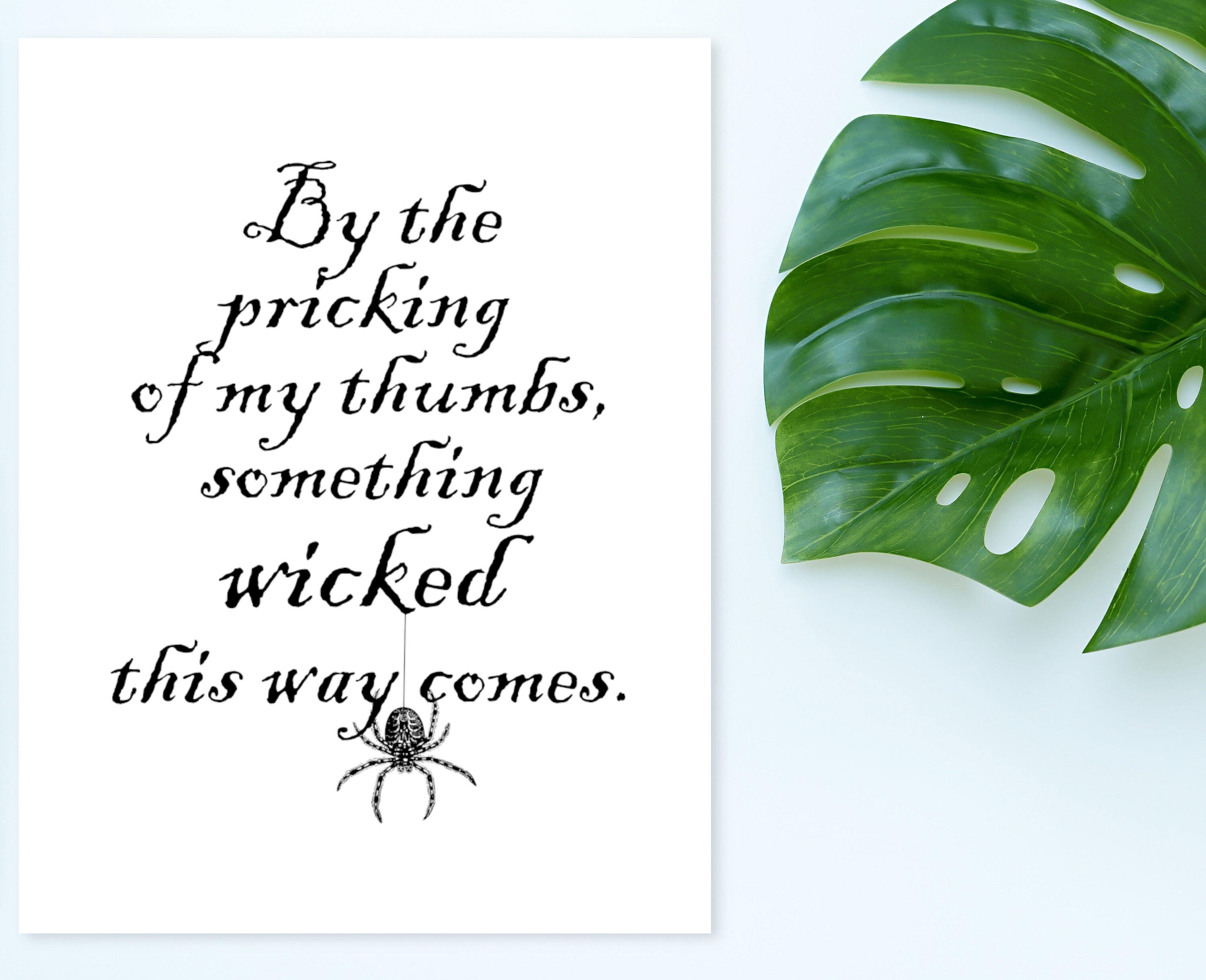 Print by the Pricking of My Thumbs Something Wicked This Way - Etsy Israel