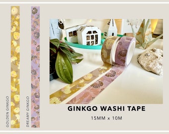 Washi-tape | Gouden dromerige Ginkgo