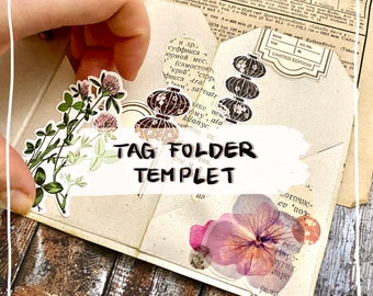P004 • DIY Snailmail Tag Folder Printable Templet