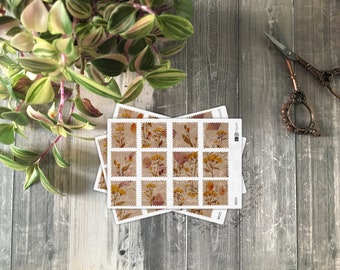 R025 • Square Stamps | handmade flowers