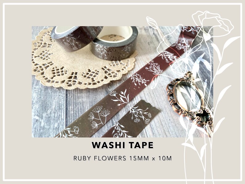 Washi Tape Scharlachrote Nebelblumen Bild 1