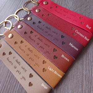 keyring for dad, leather keyring, engraved keyring, father&#39;s day gift, gifts for him, personalised leather keyring, dad&#39;s birthday