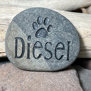 Palm size pet memorial stone