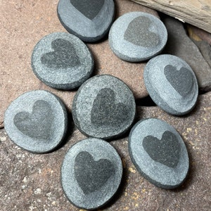 3D Heart Rock - 1 sided (1 ea)