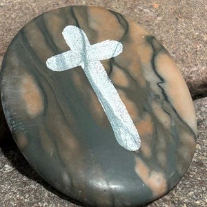 Pocket Cross - one of a kind Snake Skin Jasper - 1 stone