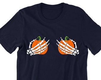 Skelett Hände Shirt, Halloween Shirt, Halloween Shirt für Frau, Halloween Shirt Frau, lustiges Halloween Shirt, Herbst Shirt