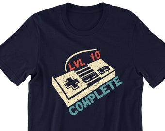 Funny Mens 10th Wedding Anniversary Shirt, Vintage Married Since 2010, Level 10 Complete T-Shirt,  Gift TShirt for Father's Day Christmas