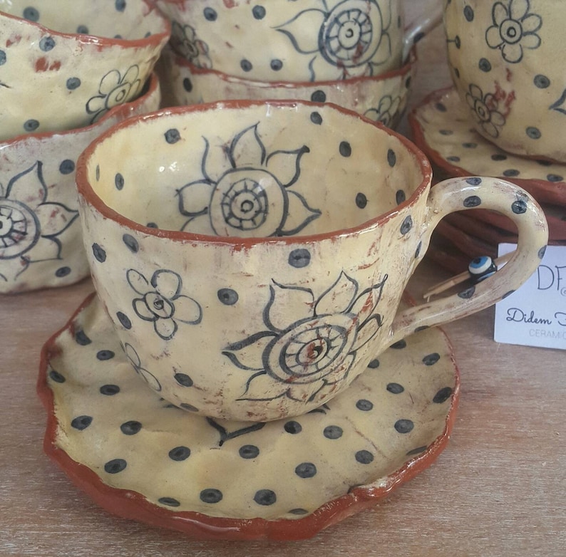 Set of 2 Ceramic Tea Cups Handmade by Didem Firat CERAMICS Etsy