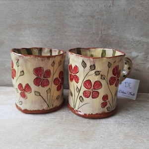 Ceramic Mugs, Set of 2, Handmade by Didem Firat Ceramics