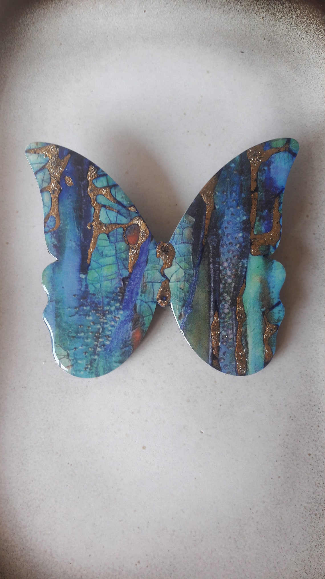 Butterfly brooch. big brooch. acrylic jewelry. bright colors. Etsy