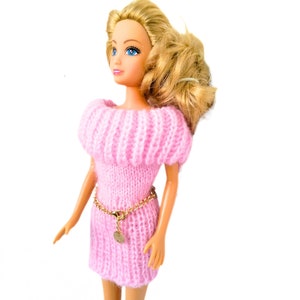 Kleidung für Puppen Größe 29-30 cm, gestrickte Kleidung für eine Modepuppe der Barbie