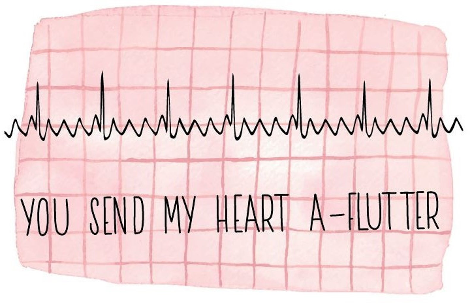ECG Trace Funny Card Doctor/nurse/paramedic Valentines - Etsy