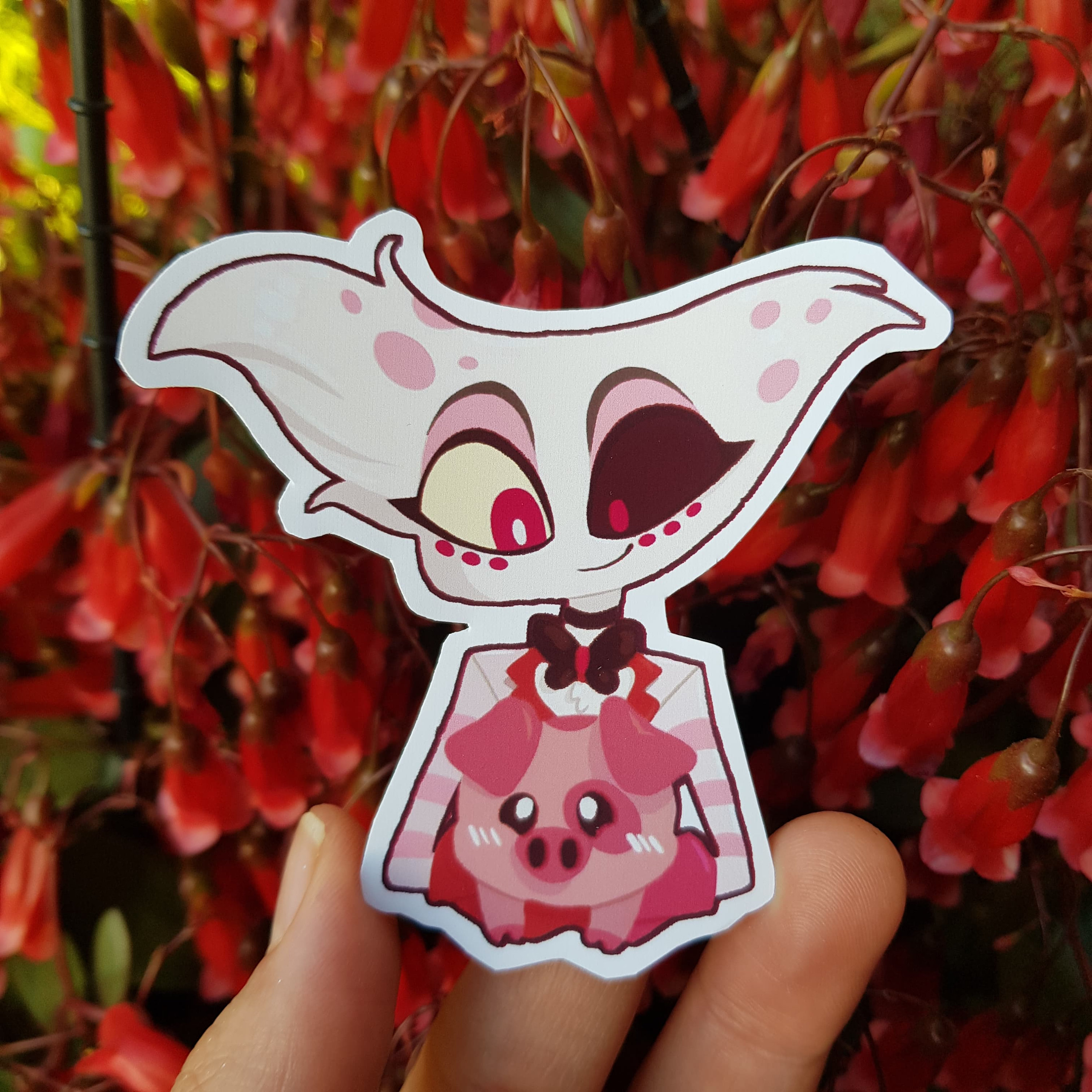 water-resistant Angel Dust Sticker Hazbin Hotel inspired Stickers fanart uv-resistant vinyl decal