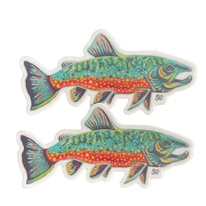 brown trout sticker