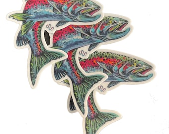Regenbogen Forellen Sticker