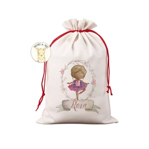 Personalised Ballet Nutcracker Santa Sack - 50 x 70 - Large Sack - Linen Look Sack - Fully Customisable - Available in Cream or Burlap