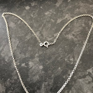 Sterling Silver Belcher Chain Necklace, marked .925 purity, Bolt-ring Clasp, Classical design, Made in Italy