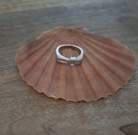 925 Silber Ring mit einen weißen Stein. Gr.16 - image 5