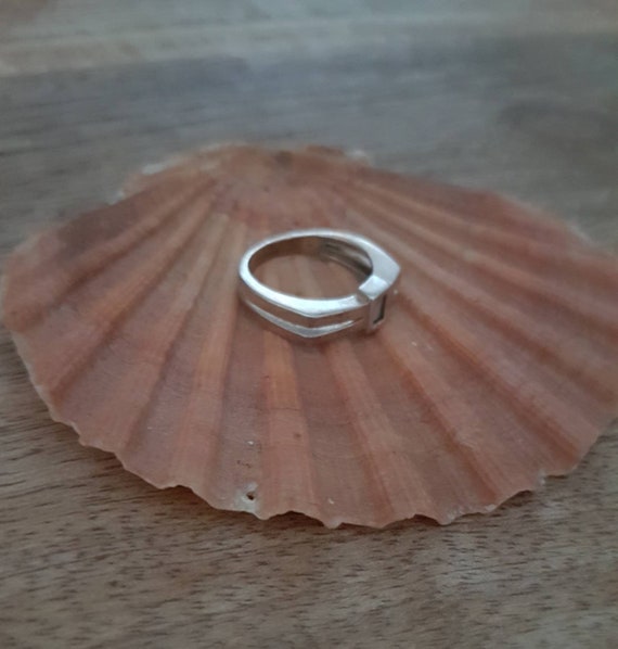 925 Silber Ring mit einen weißen Stein. Gr.16 - image 4