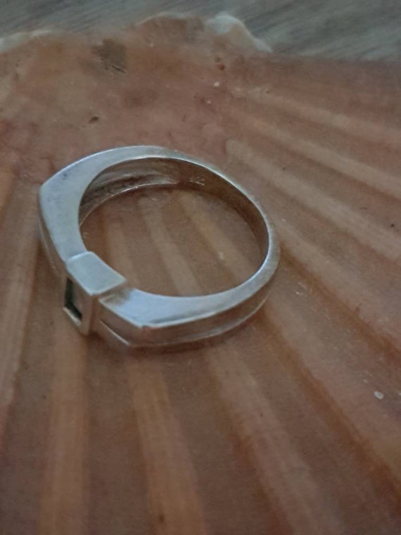 925 Silber Ring mit einen weißen Stein. Gr.16 - image 2
